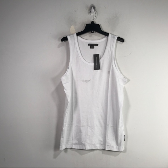 French Connection Scoop Neck Tank Top, Men's Size XL - White - Picture 1 of 11